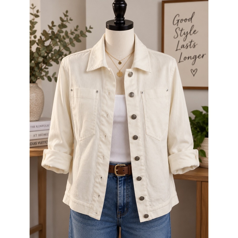 Piazza Sempione Linen Cotton Jacket Women 44 Ivory White Made in Italy Luxury